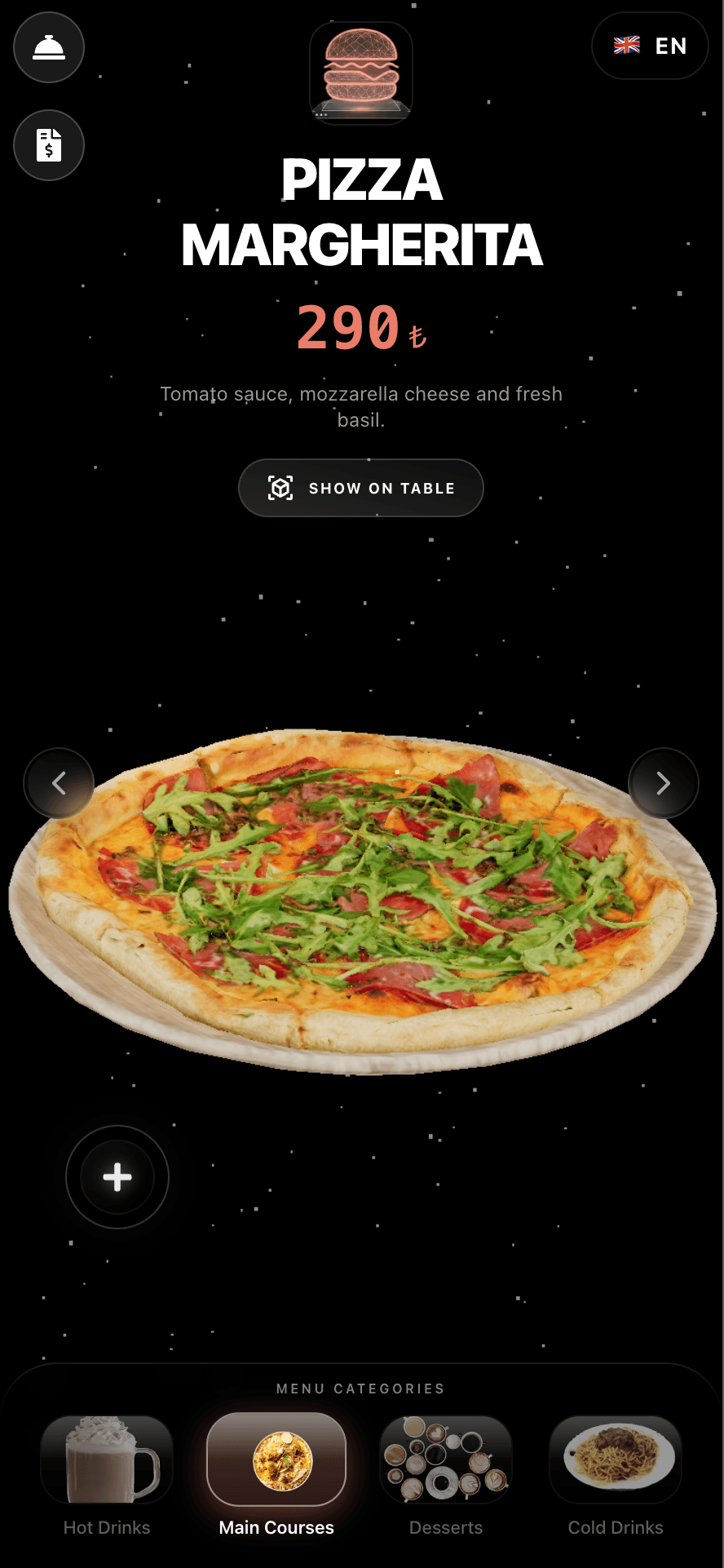 Customer Digital Menu 3D